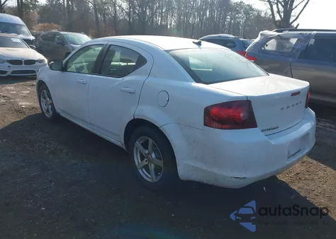 2012 Dodge Avenger Se из США, поврежденный, VIN 1C3CDZAB7CN132741